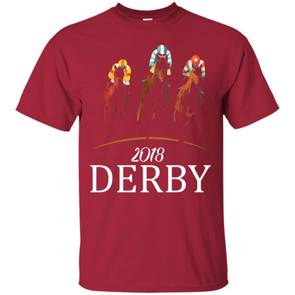 Derby 2018 Jockey Horse Racing T-shirt Cardinal