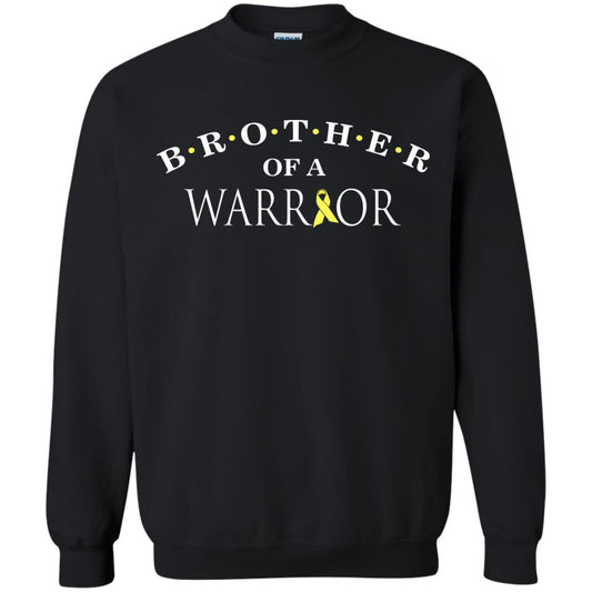 Brother Is A Warrior Childhood Cancer Awareness T-shirt Black