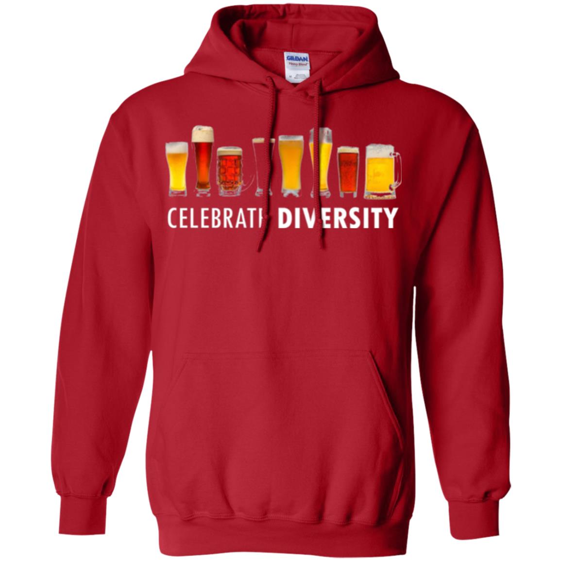 Beer Lovers T-shirt Celebrate Diversity Red