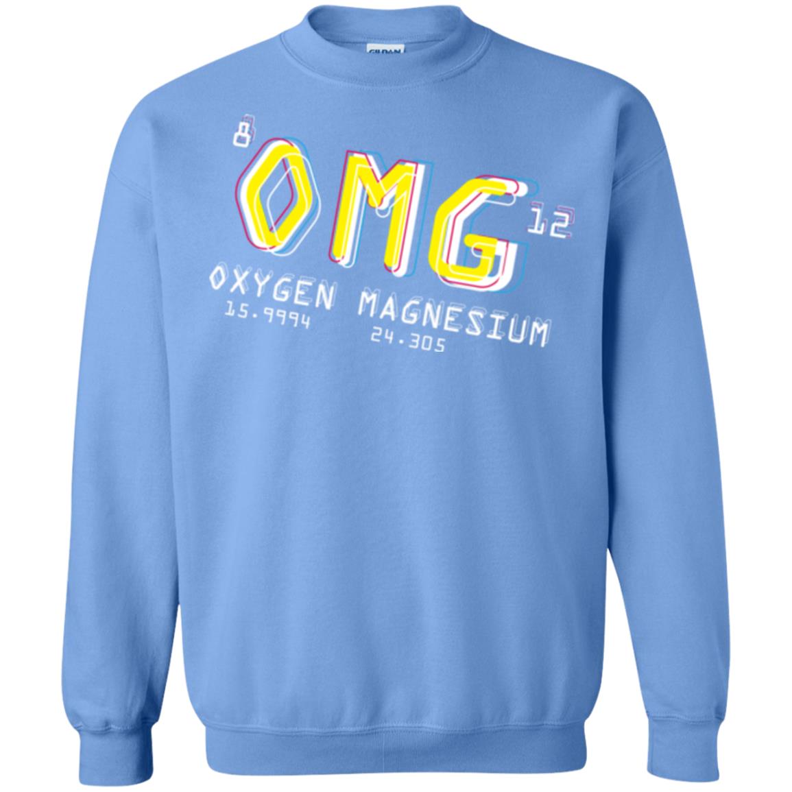 Funny Science Class T-shirt Omg Oxygen Magnesium Carolina Blue