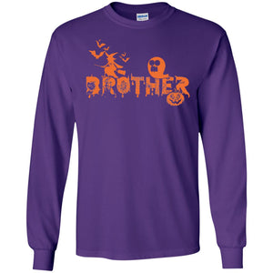 Halloween Pumpkin Brother Family ShirtG240 Gildan LS Ultra Cotton T-Shirt