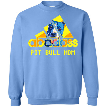 Abadass Pit Bull Mom Mommy Loves Pitbull Shirt Carolina Blue