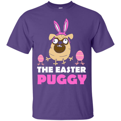 The Easter Puggy Cool Dog T-shirt For Easter Holiday Purple