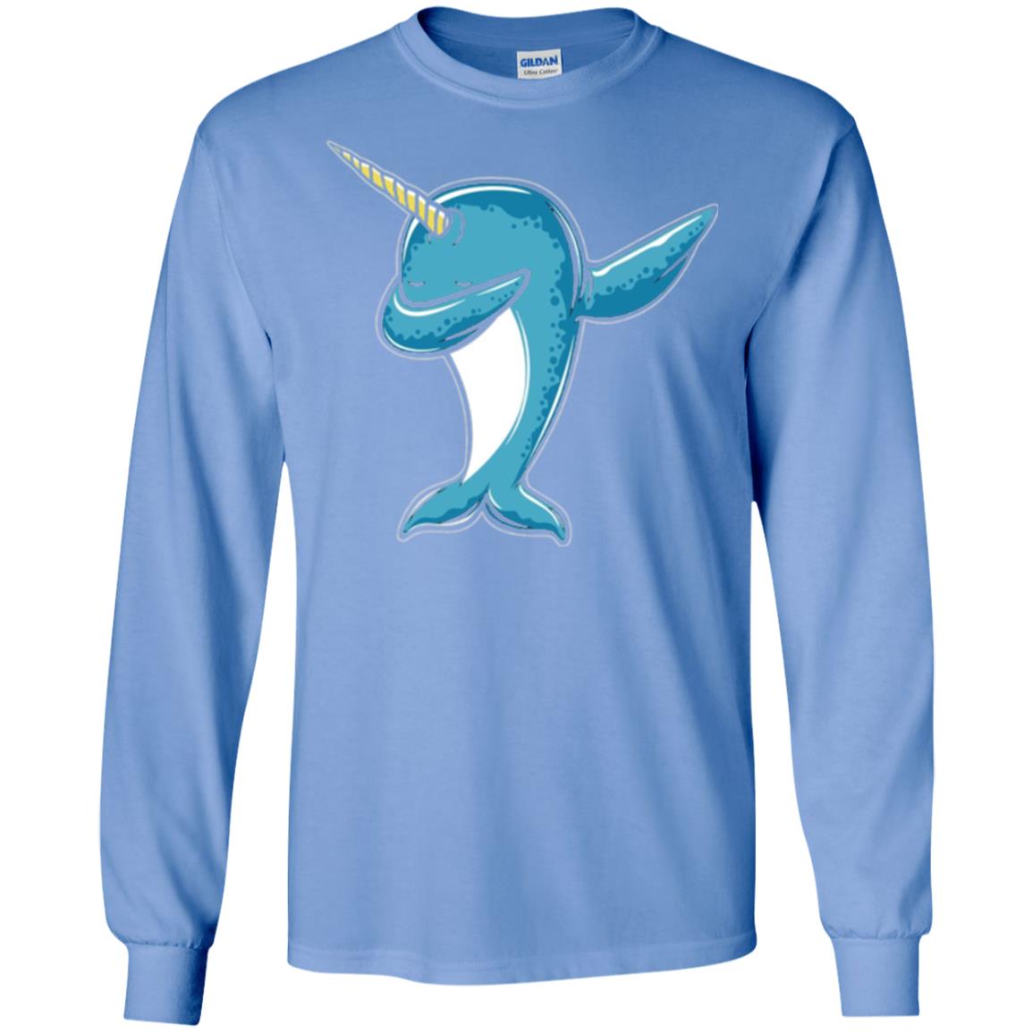 Dabbing Narwhal T-shirt Carolina Blue
