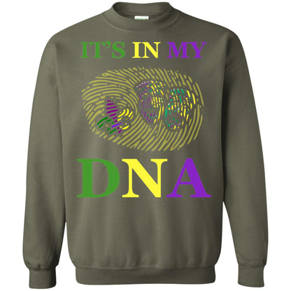 Mardi Gras T-shirt It's In My Dna Military Green