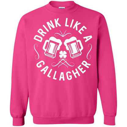 Drink Like A Gallagher Green Irish St. Patty_s T-shirt Heliconia