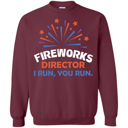 Fireworks Director I Run You Run Shirt Maroon