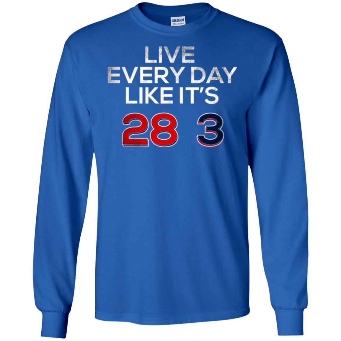 Patriotic Americans T-shirt Live Every Day Like It_s 28-3 Royal