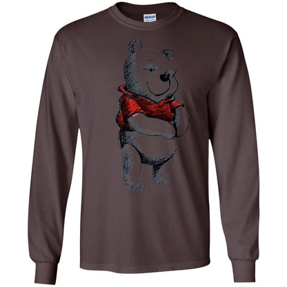 Sketch Of Winnie The Pooh Movie Lover T-shirt Dark Chocolate