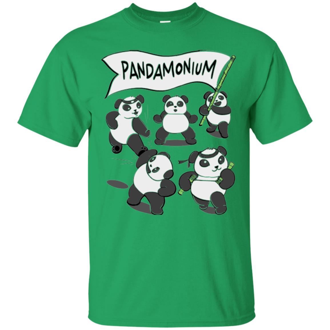 Panda Lovers T-shirt Pandamonium Irish Green