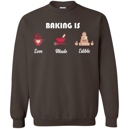 Baker T-shirt Baking Is Love Made Edible Dark Chocolate