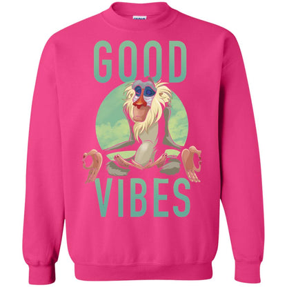 Disney Lion King Rafiki Meditate Good Vibes Graphic T-shirt Heliconia