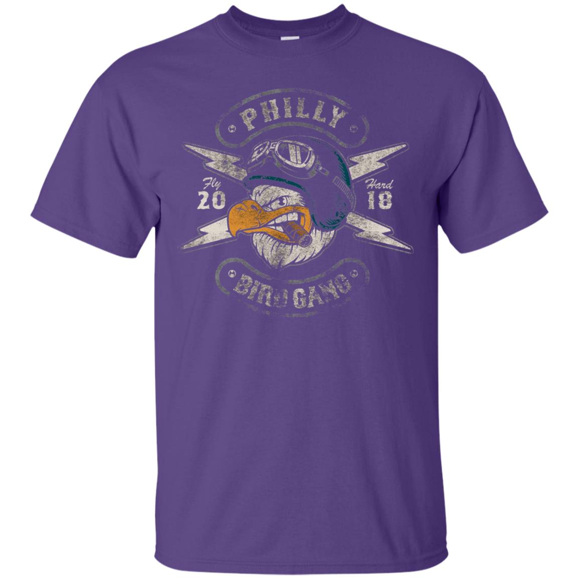 Bird Gang Eagles T-shirt Vintage Distressed Purple