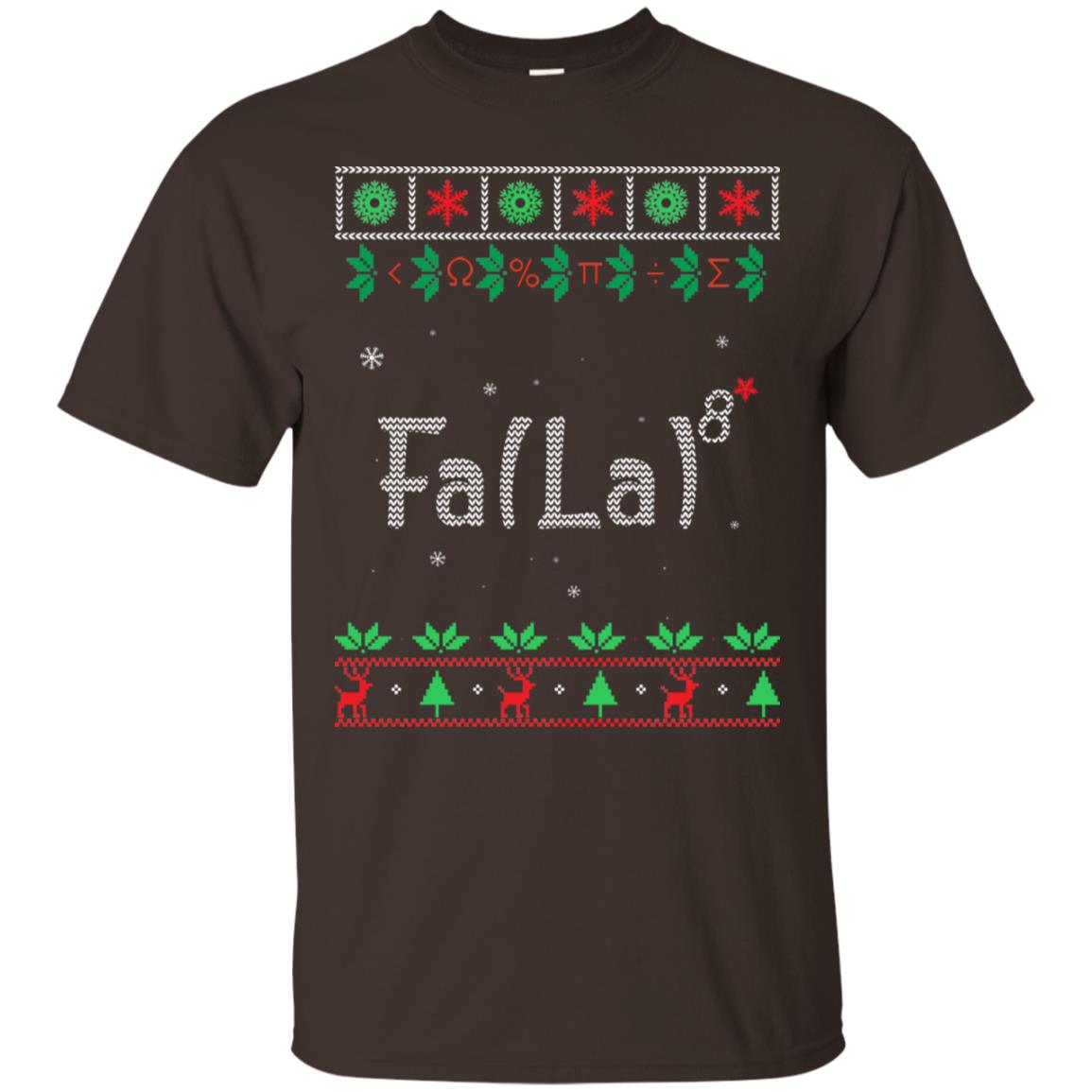 Fa La La La Mathematics X-mas Gift Shirt Dark Chocolate