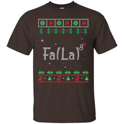 Fa La La La Mathematics X-mas Gift Shirt Dark Chocolate