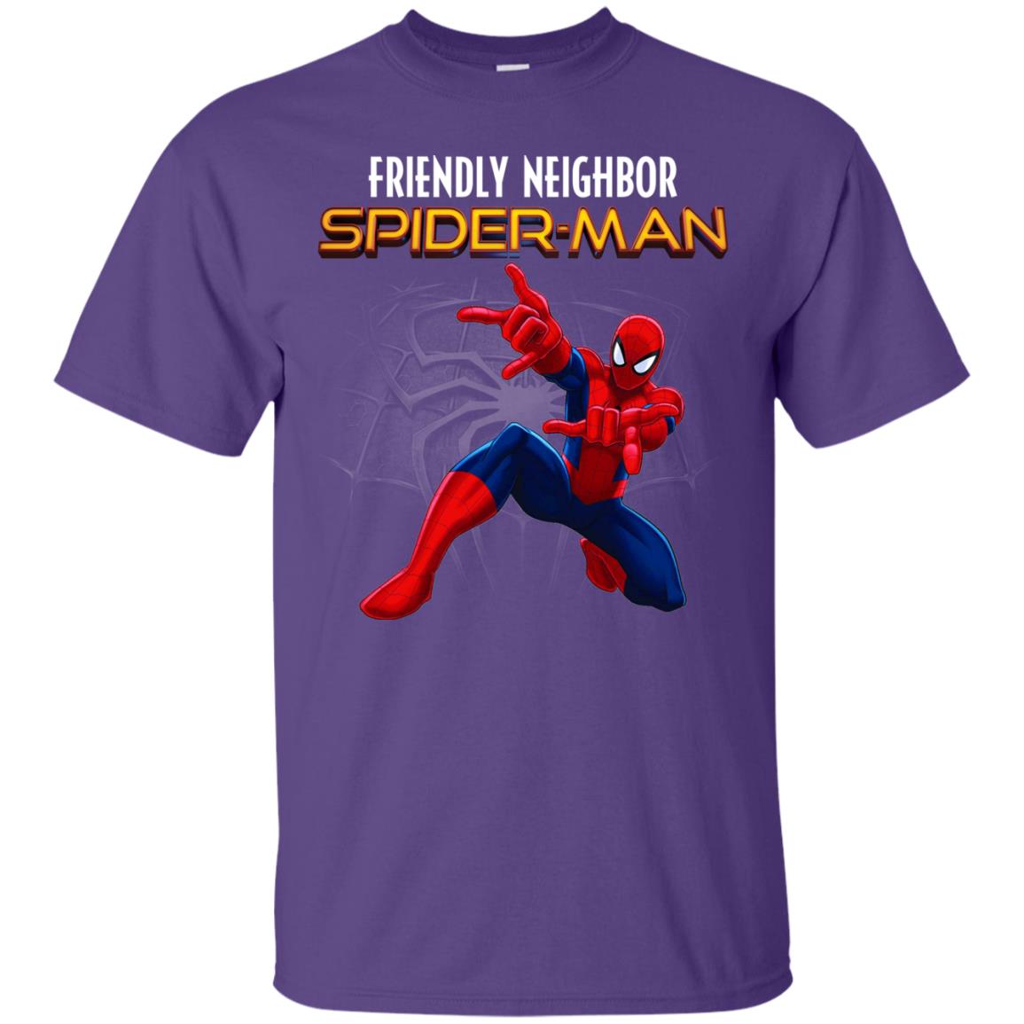 Friendly Neighbor Spider Man Movie Fan T-shirt Purple