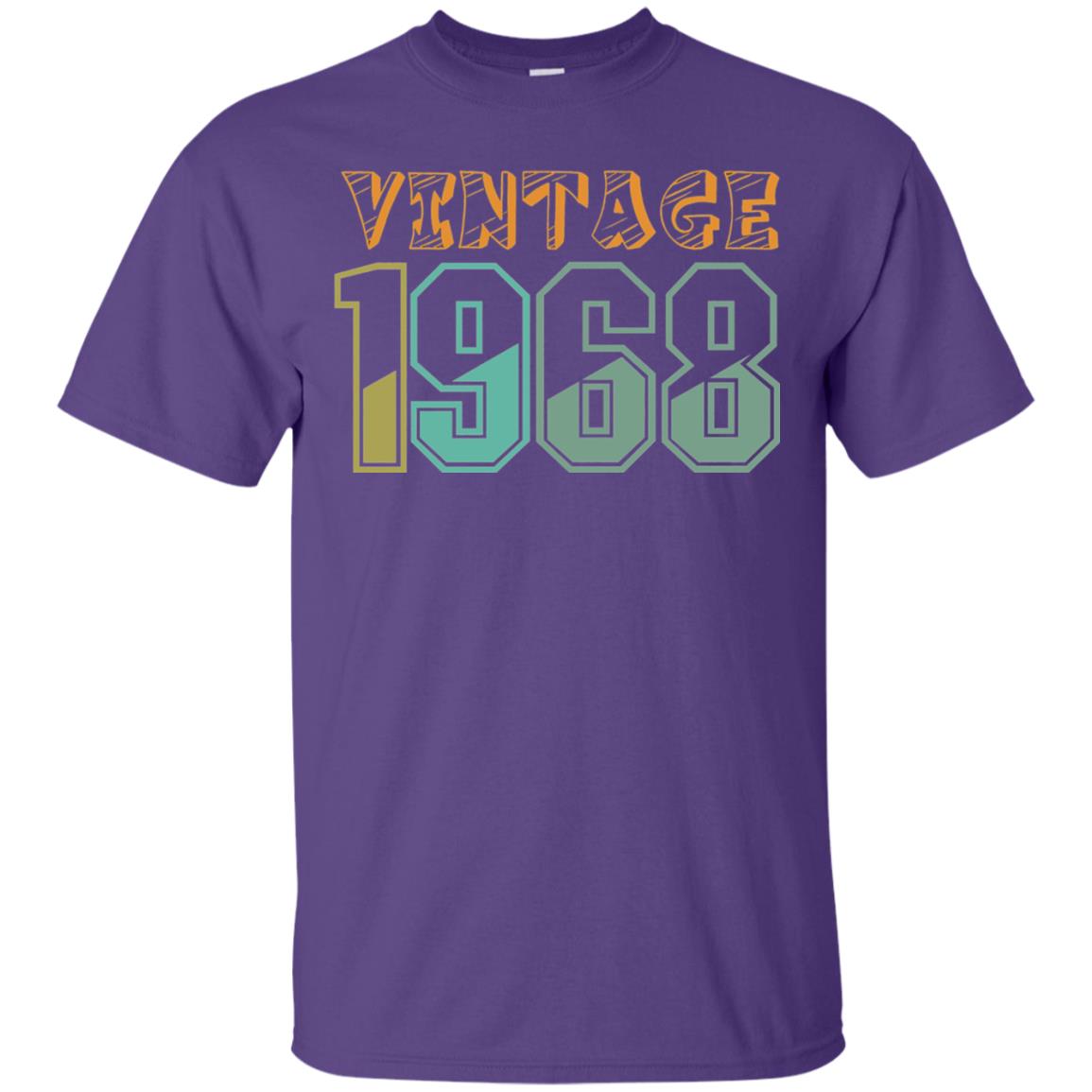 Vintage 1968 50th Birthday T-shirt Purple