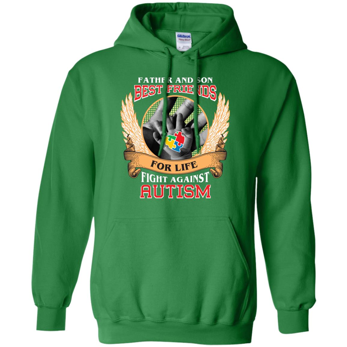 Autism Awareness T-shirt Father And Son Best Friends Irish Green