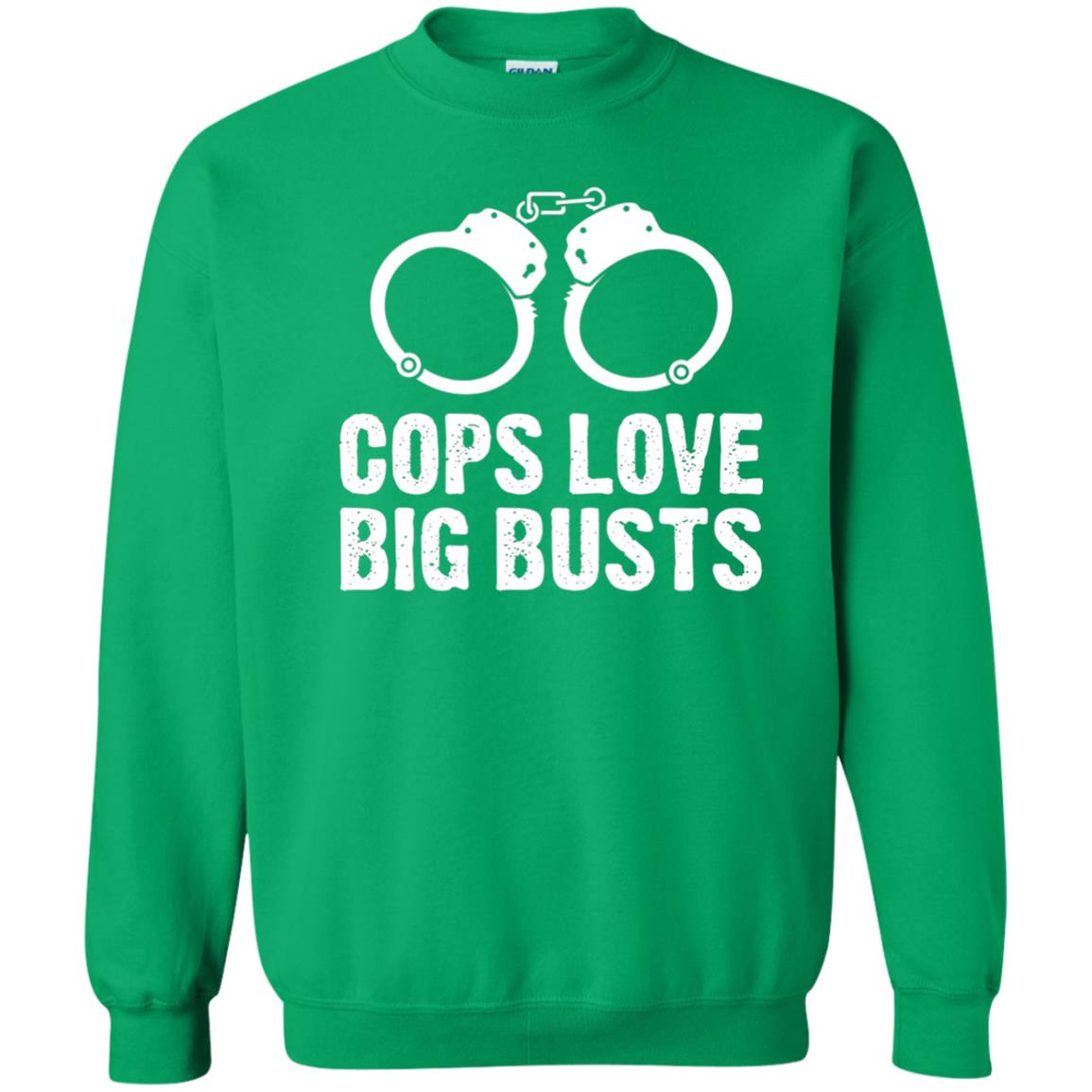 Cops Love Big Busts Usa Police Shirt Irish Green