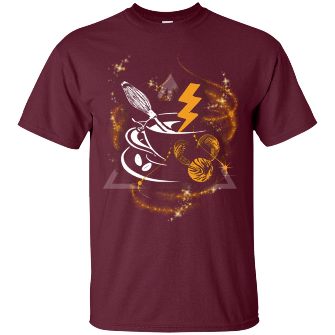 Harry Potter Coffee Movie Fan T-shirt Maroon