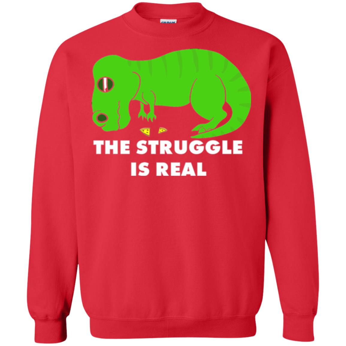 Funny Dinosaus T-shirt The Struggle Is Real Red