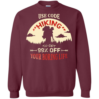 Use Code Hiking To Get 99% Off Your Boring Life Shirt Maroon