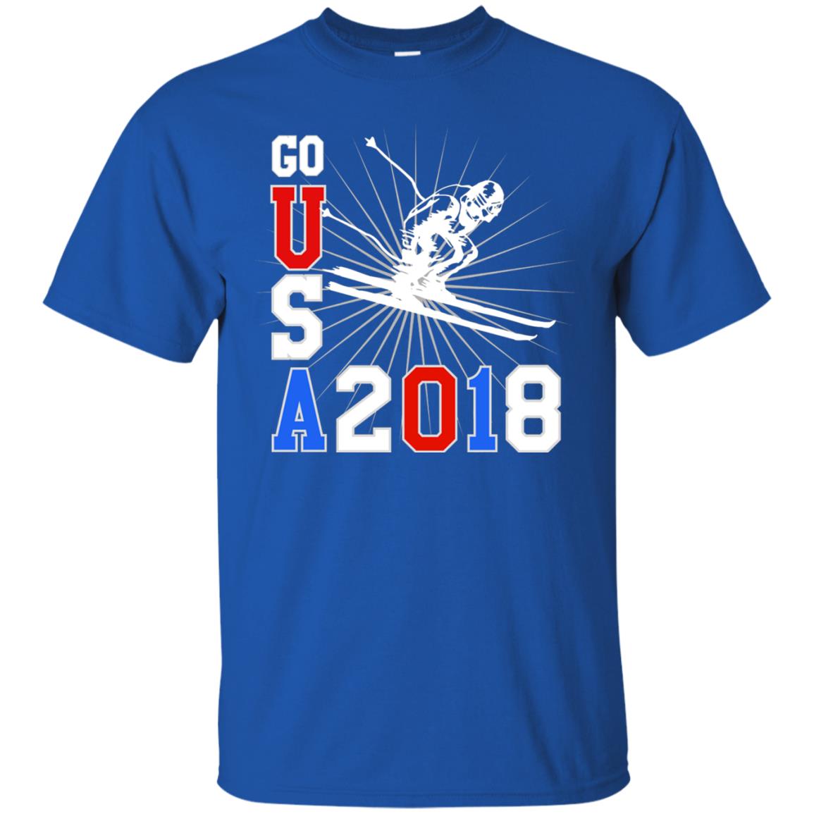 Alpine Skiing T-shirt Go Usa 2108 Cool Royal