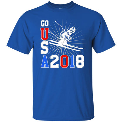 Alpine Skiing T-shirt Go Usa 2108 Cool Royal