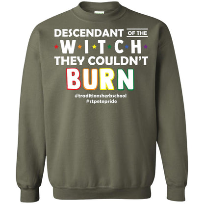 Descendant Of The Witch They Couldn_t Burn #traditionsherbschool #stpetepride Lgbt ShirtG180 Gildan Crewneck Pullover Sweatshirt 8 oz.