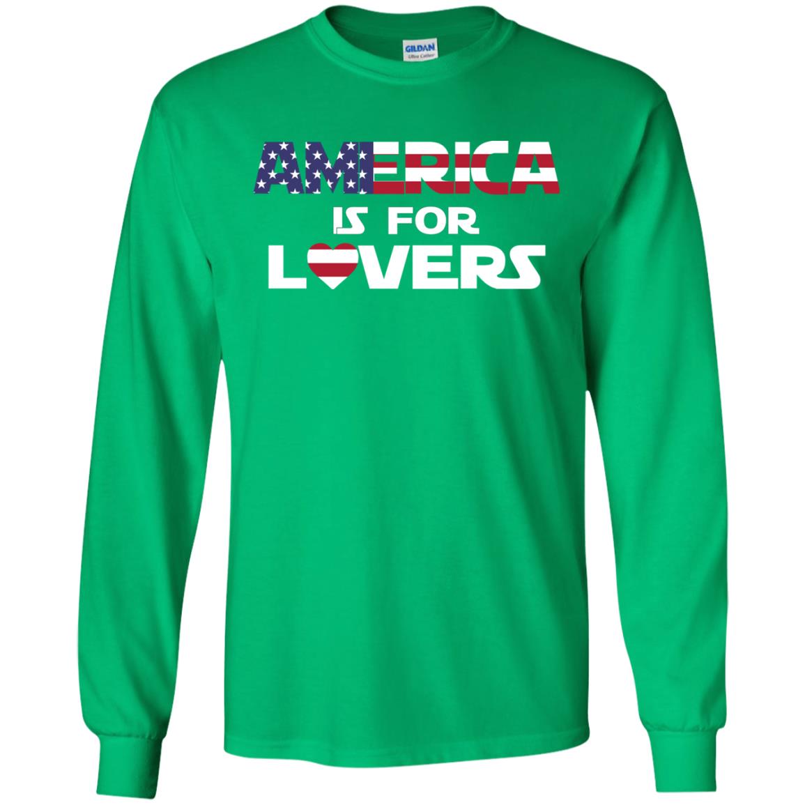 America Is For Lovers Flag Of United States Shirt Irish Green