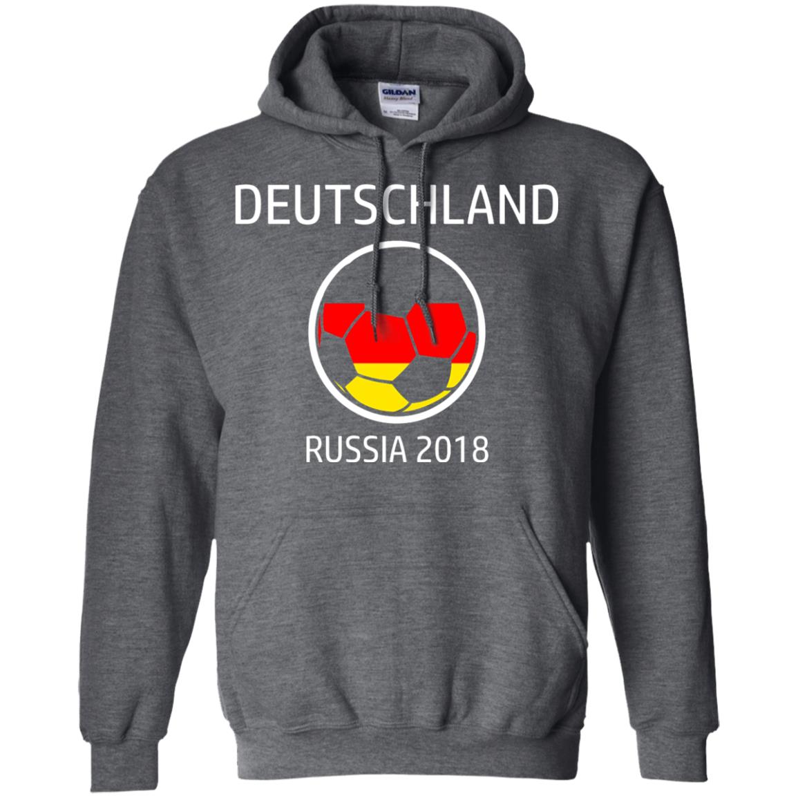 Deutschland Team Russia 2018 Soccer Fan T-shirt Dark Heather