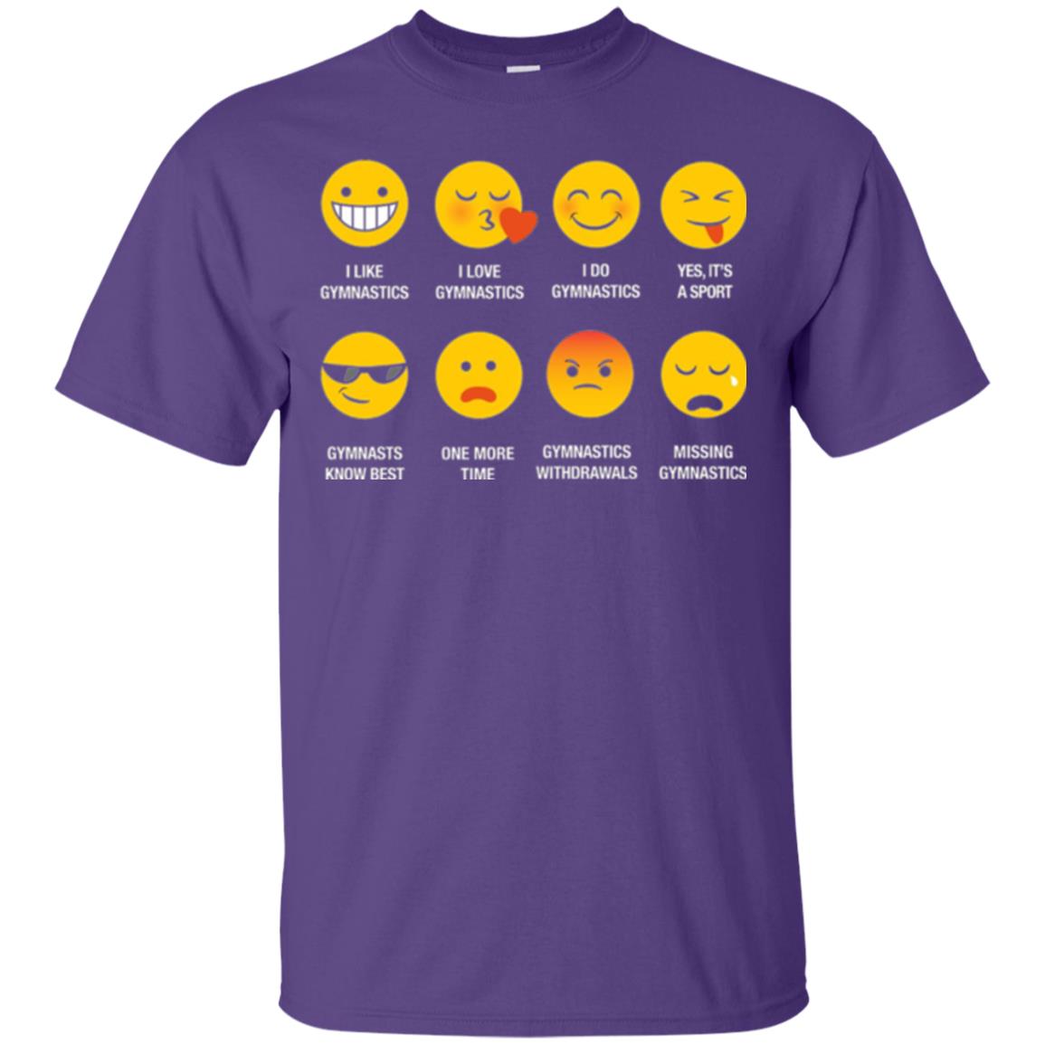 Gymnastic Lovers T-shirt Emoji Purple