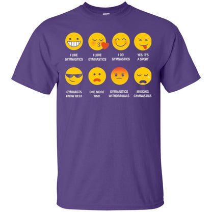 Gymnastic Lovers T-shirt Emoji Purple