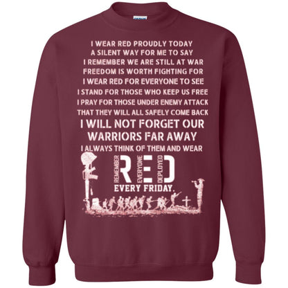 Red Friday Military T-shirt Wear Red Friday Maroon