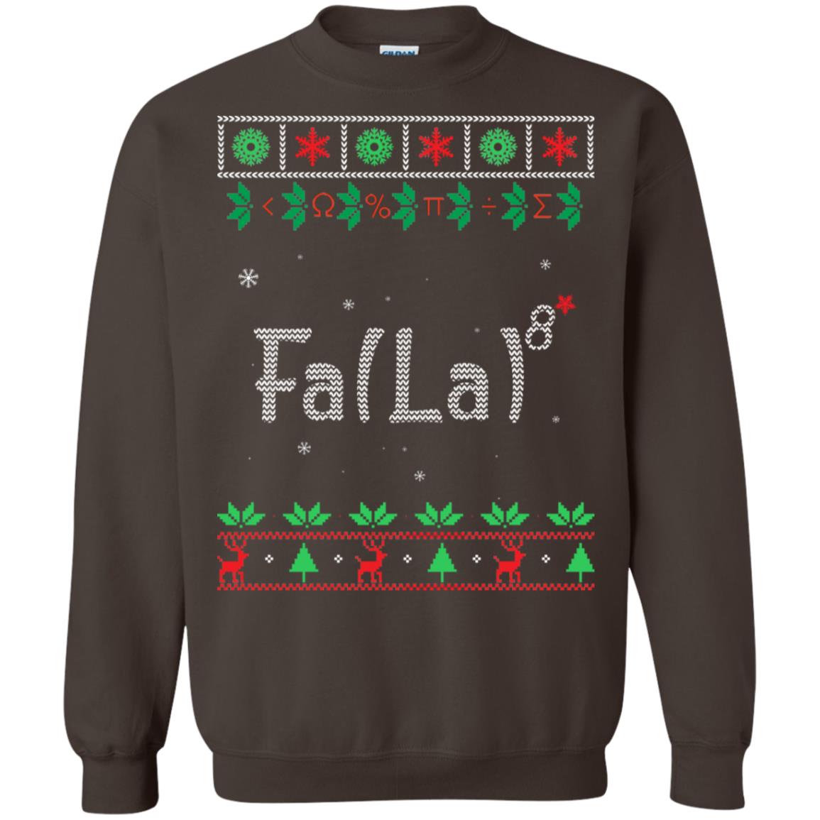 Fa La La La Mathematics X-mas Gift Shirt Dark Chocolate