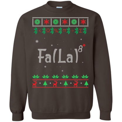 Fa La La La Mathematics X-mas Gift Shirt Dark Chocolate