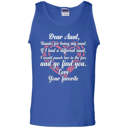 Dear Aunt Thank For Being My Aunt Family T-shirt Royal