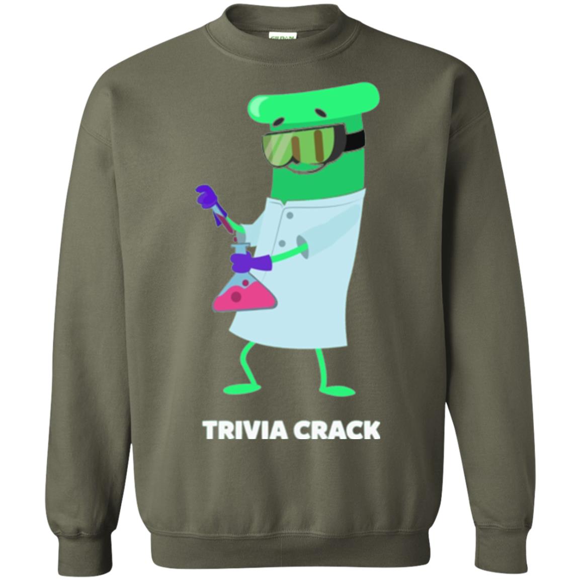 Cute Trivia Crack Scientist Al T-shirt Military Green