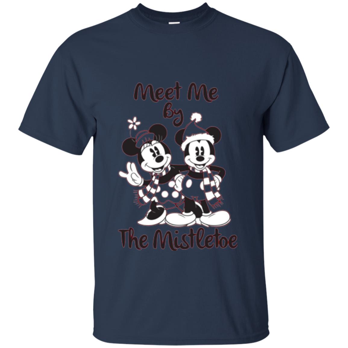 Christmas T-shirt Meet Me By Mistletoe Navy