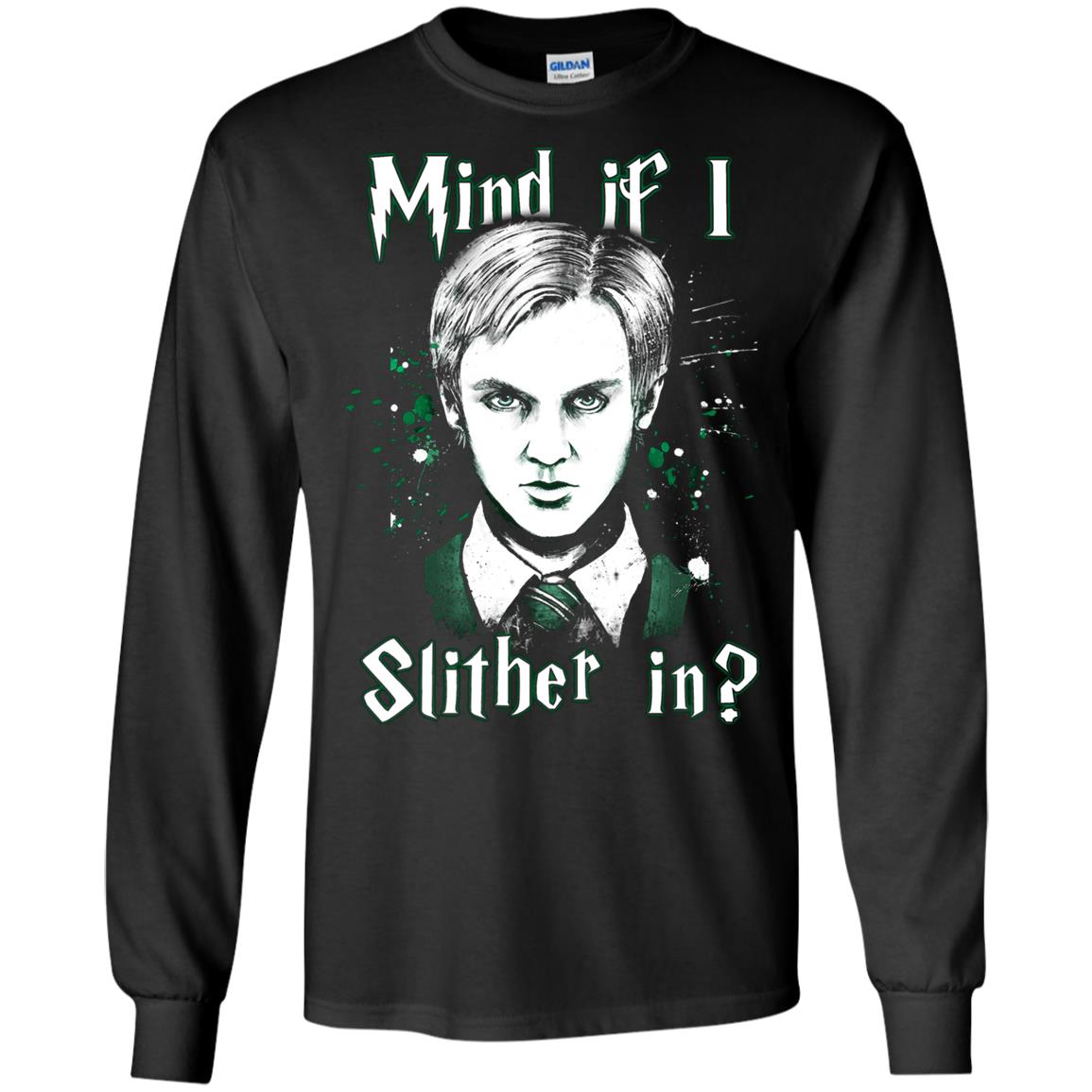 Mind If I Slither In Slytherin House Harry Potter Shirt Black