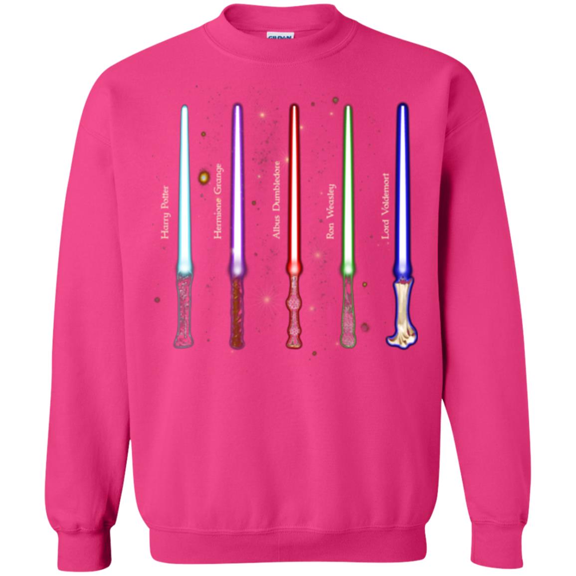 Harry Potter Lightsaber Wands Movie Fan T-shirt Heliconia