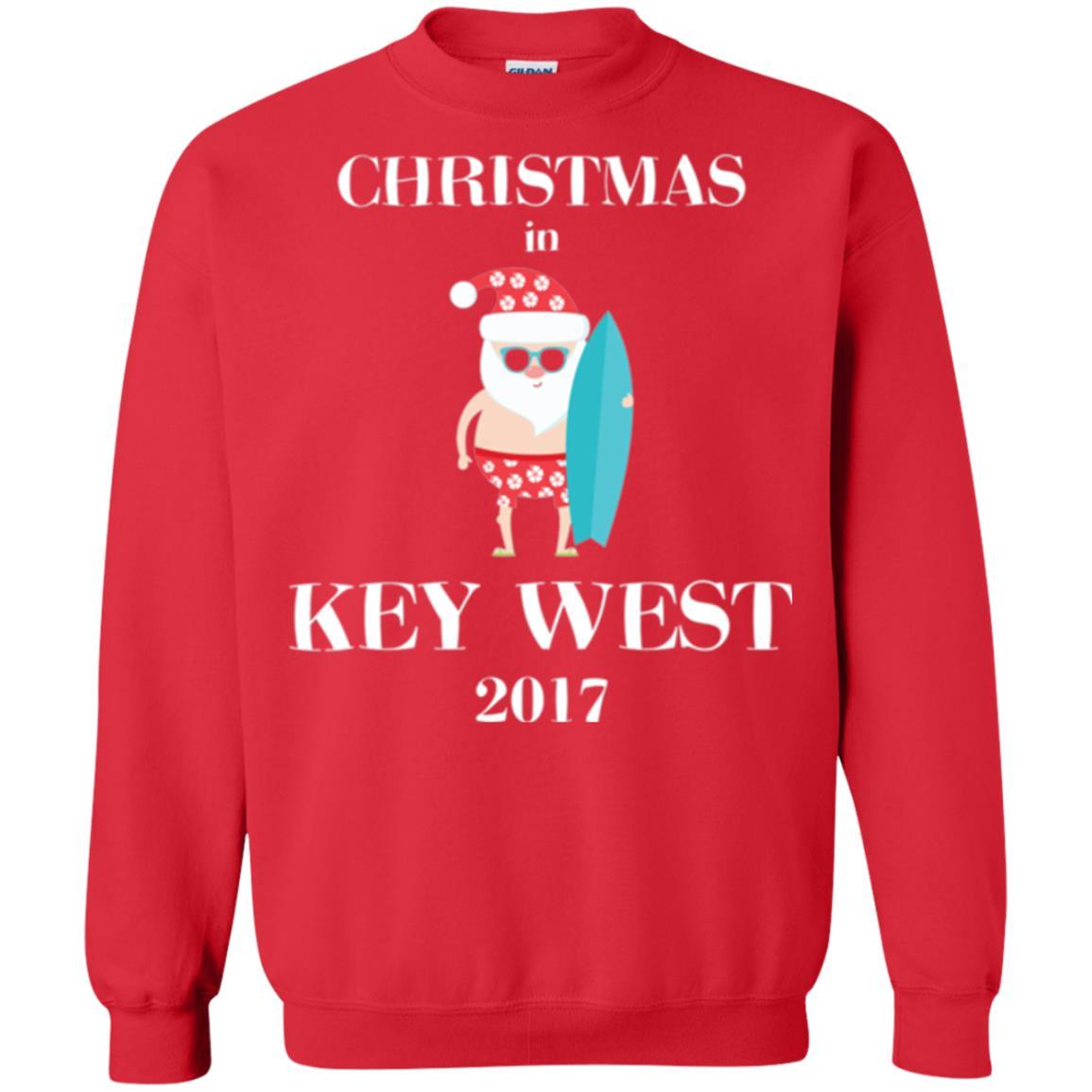 Family Vacation T-shirt Christmas In Key West 2017 Red
