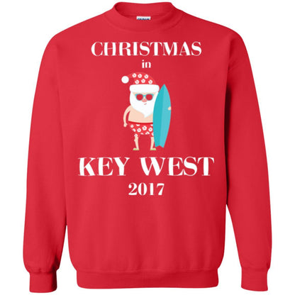 Family Vacation T-shirt Christmas In Key West 2017 Red