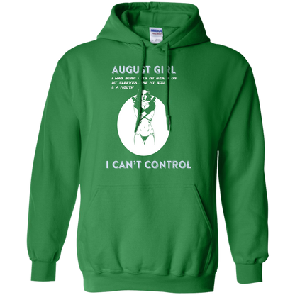 August Girl I Was Born With My Heart T-shirt Irish Green