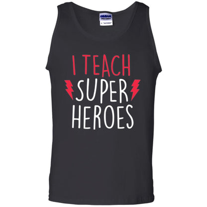 Cute Teacher T-shirt I Teach Super Heroes Black