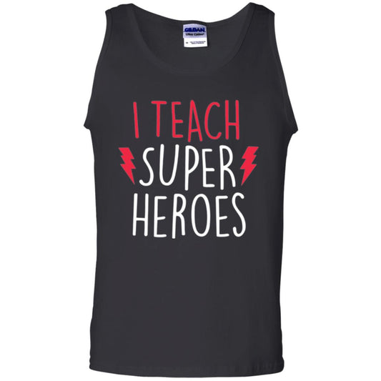 Cute Teacher T-shirt I Teach Super Heroes Black