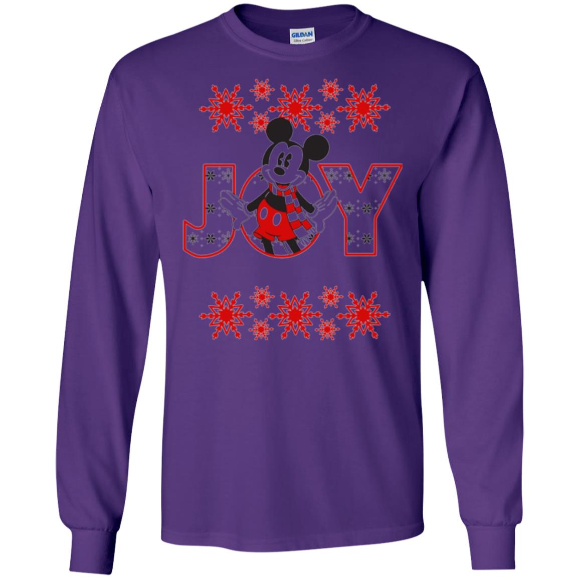 Christmas T-shirt Disney Mickey Mouse Joy Purple