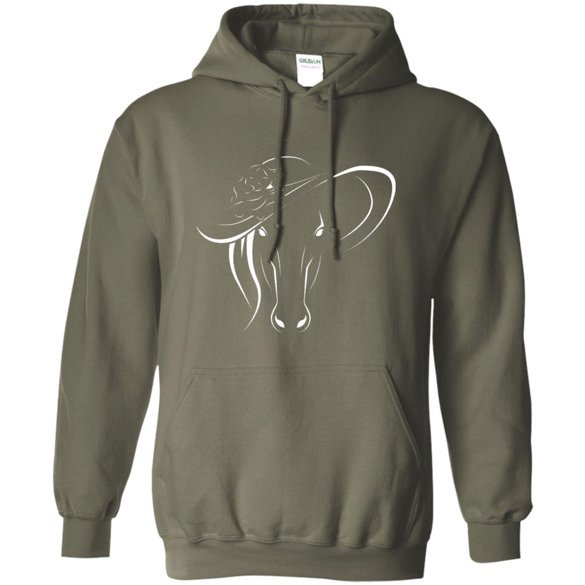 Derby Horse In Derby Womens Hat Derby Shirt Military Green