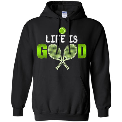 Tennis Lovers T-shirt Life Is Good Black