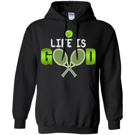 Tennis Lovers T-shirt Life Is Good Black